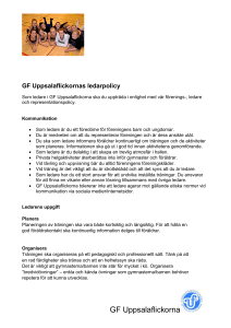 GF Uppsalaflickornas ledarpolicy