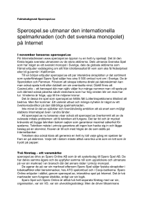 Faktabakgrund Spero Online AB