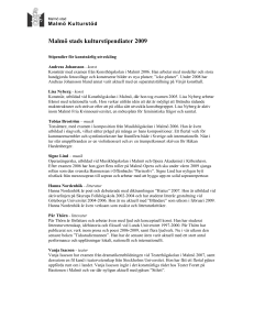 Malmö stads kulturstipendiater 2009