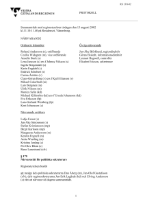 protokoll - Västra Götalandsregionen