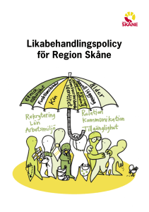 Likabehandlingspolicy för Region Skåne