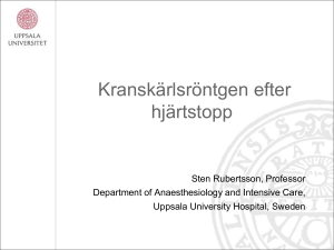 Kranskärlsröntgen efter hjärtstopp