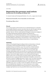 Depression hos personer med autism:
