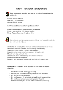 Retorik – vältalighet, vältalighetslära