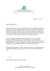 Bästa EU-parlamentariker, Undertecknad representerar Judiska