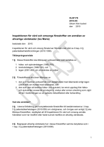 Förslag föreskrifter