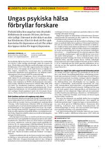 Ungas psykiska hälsa förbryllar forskare