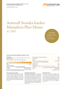 Autocall Svenska banker Månadsvis Plus/Minus