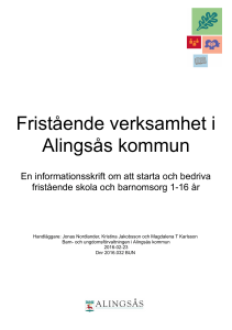 Fristående verksamhet i Alingsås kommun