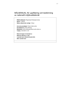 Målmanual Begränsad klimatpåverkan