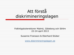 Den nya diskrimineringslagen