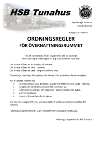 Ordningsregler övernattningsrum