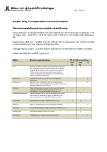 8 Rapportering av obligatoriska informationsobjekt