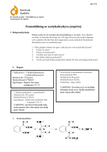 Framställning av acetylsalicylsyra (aspirin)