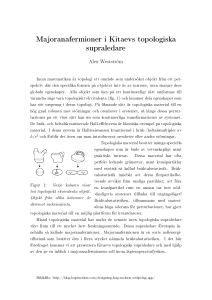 Majoranafermioner i Kitaevs topologiska supraledare