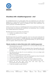 Checklista inför rehabiliteringssamtal – chef