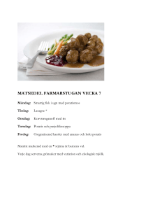 MATSEDEL FARMARSTUGAN VECKA 1