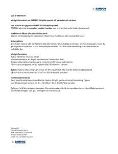 Vad är EBETREX? Viktig information om EBETREX förfyllda