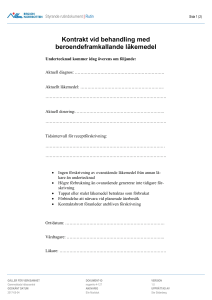 Kontrakt vid behandling med beroendeframkallande läkemedel
