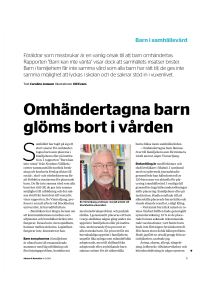 Omhändertagna barn glöms bort i vården