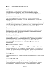 Bilaga 1: Landstingets kvarvarande ansvar