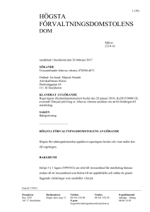 Mål nr 2310-16 - Högsta förvaltningsdomstolen