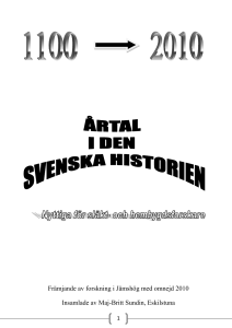 Nyttiga årtal
