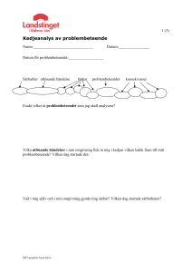 KEDJEANALYS AV PROBLEMBETEENDE