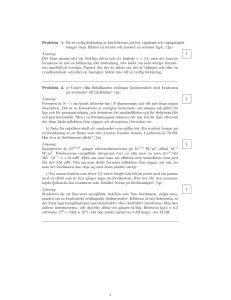 Problem 1. Ge en tydlig förklaring av hur frekvens, period, våglängd