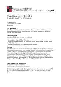 Medeltidens filosofi 7,5 hp