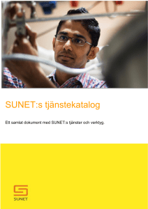 SUNET:s tjänstekatalog