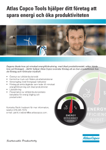Atlas Copco Tools hjälper ditt företag att spara energi och öka