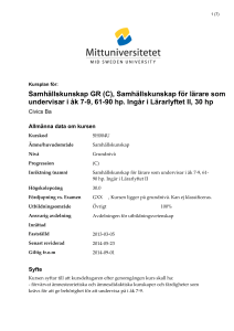 Samhällskunskap för lärare som undervisar i åk 7-9, 61
