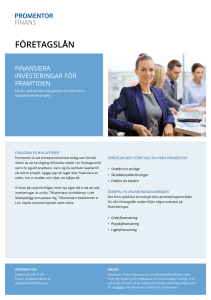företagslån - Promentor Finans
