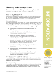 Hantering av kemiska produkter