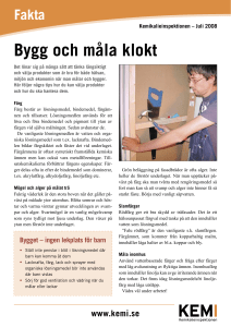 Bygg och måla klokt - Kemikalieinspektionen