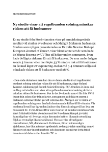 Regelbunden solning minskar risken för hudcancer