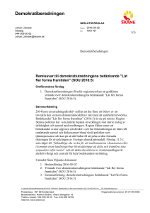 Sammanträde i Demokratiberedningen 2016-05-12