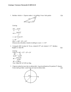 Lösningar Tentamen Matematik D 2009-04