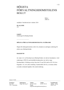 Mål nr 3400-16 - Högsta förvaltningsdomstolen