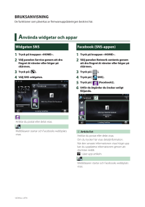 ñAnvända widgetar och appar