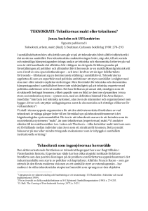 Teknokrati - forskningspolitik