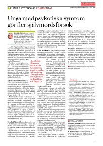 Unga med psykotiska symtom gör fler