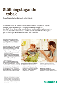 Ställningstagande – tobak