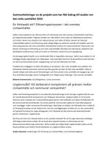 Sammanfattningar av de projekt som har fått bidrag till