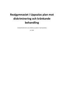 Plan mot diskriminering och kränkande behandling