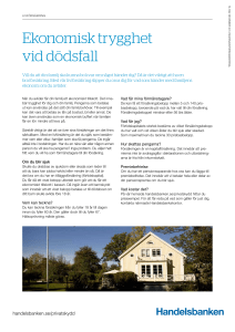 Ekonomisk trygghet vid dödsfall