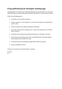 Programförklaring för ideologisk samtalsgrupp