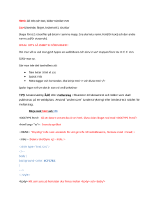 Html och Css kodning från början