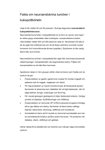 Fakta om neuroendokrina tumörer i bukspottkörteln